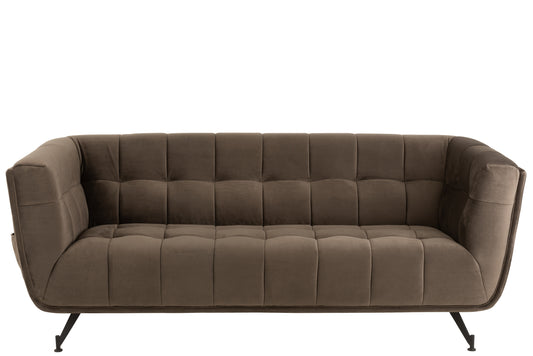 Trivietė sofa rudos spalvos